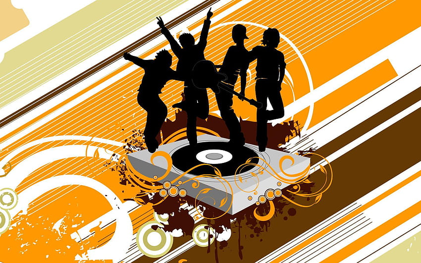 Bailando DJ , logotipo de dj fondo de pantalla