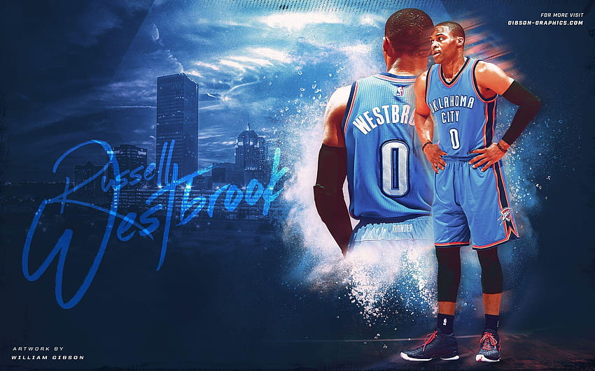 Oklahoma City Thunder, Kevin Durant y Russell Westbrook 2016 fondo de pantalla