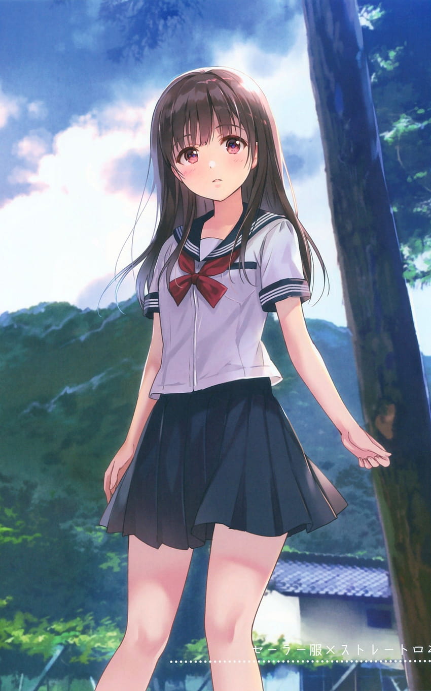 1198606 long hair anime girls school uniform cherry blossom Taya Oco  white hair anime  Rare Gallery HD Wallpapers