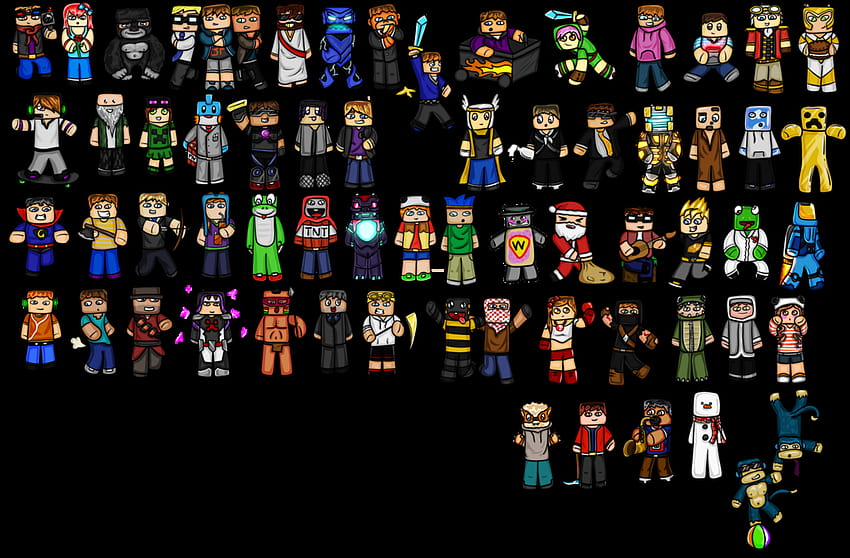 Minecraft Chibis Youtubers by GoldSolace [1103x724] for your , Mobile ...
