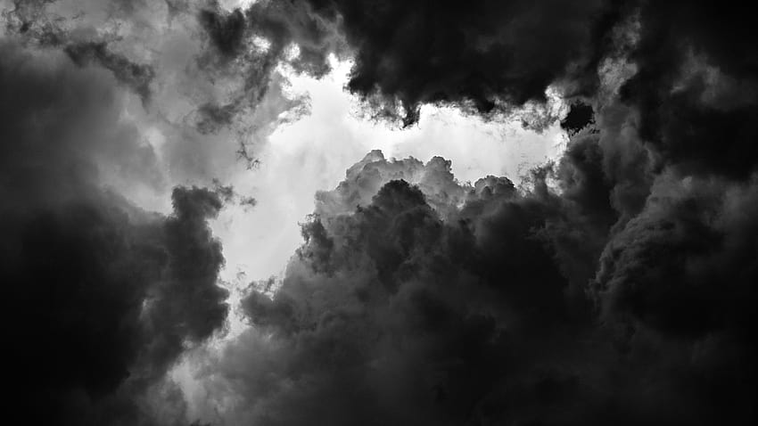 Nuvole Natura Cielo monocromatico Graphy, paesaggio estetico del cielo Sfondo HD