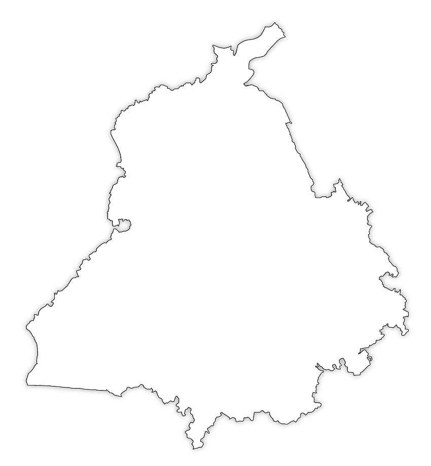 Peta Garis Besar Punjab, Peta Kosong Punjab, peta punjab wallpaper ponsel HD