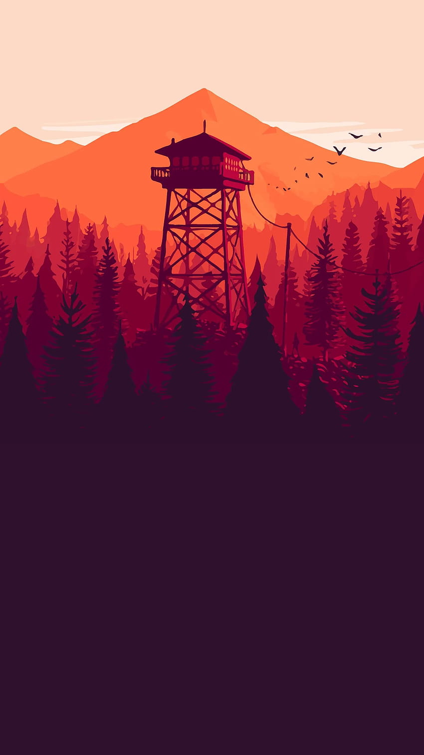 Wallpaper Forest, Forest, Campo Santo, Firewatch, Fire watch, Fire tower,  Fire Tower for mobile and desktop, section игры, resolution 1920x1080 -  download