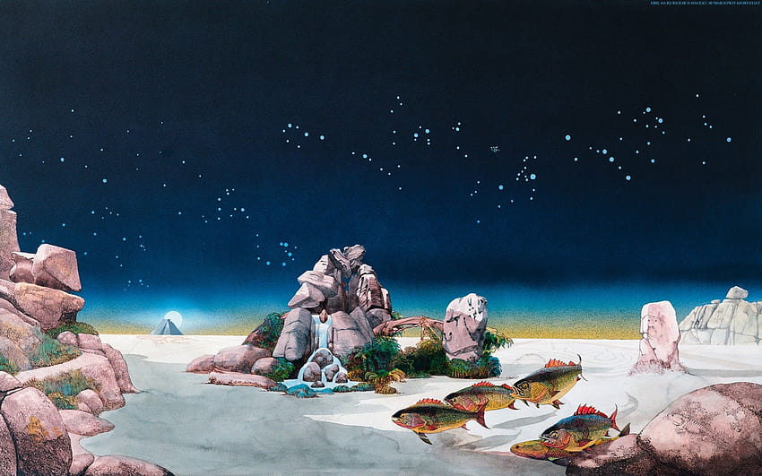 Roger Dean, Fantasy Art, Fish, Rock / i Tapeta HD
