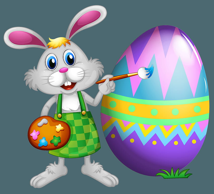Easter Bunny Clipart Couple, bunnies with eggs HD wallpaper | Pxfuel