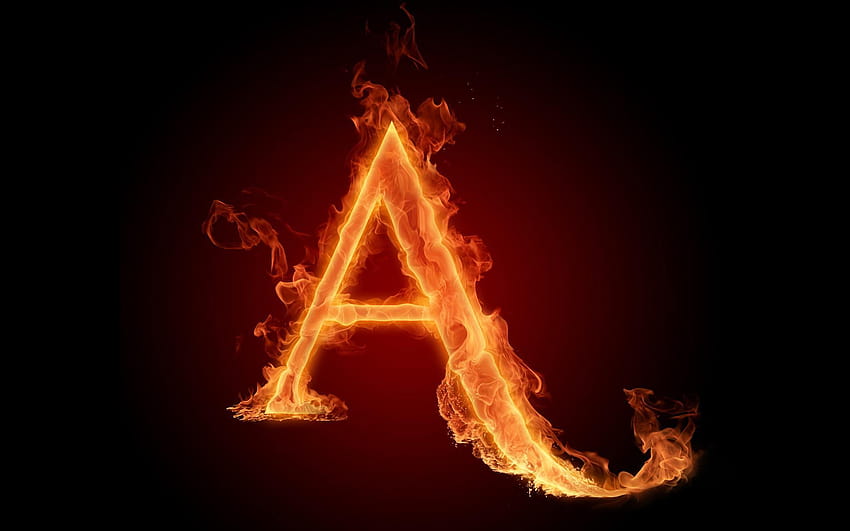 Ein Font Fire 3D, Instagram, 3D-Feuer HD-Hintergrundbild