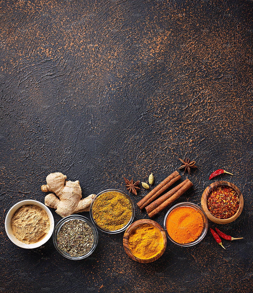 Traditional Indian spices on rusty ...pinterest HD phone wallpaper