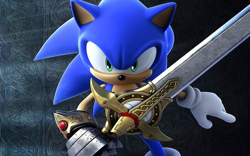 Sonic trzymający miecz Tapeta HD