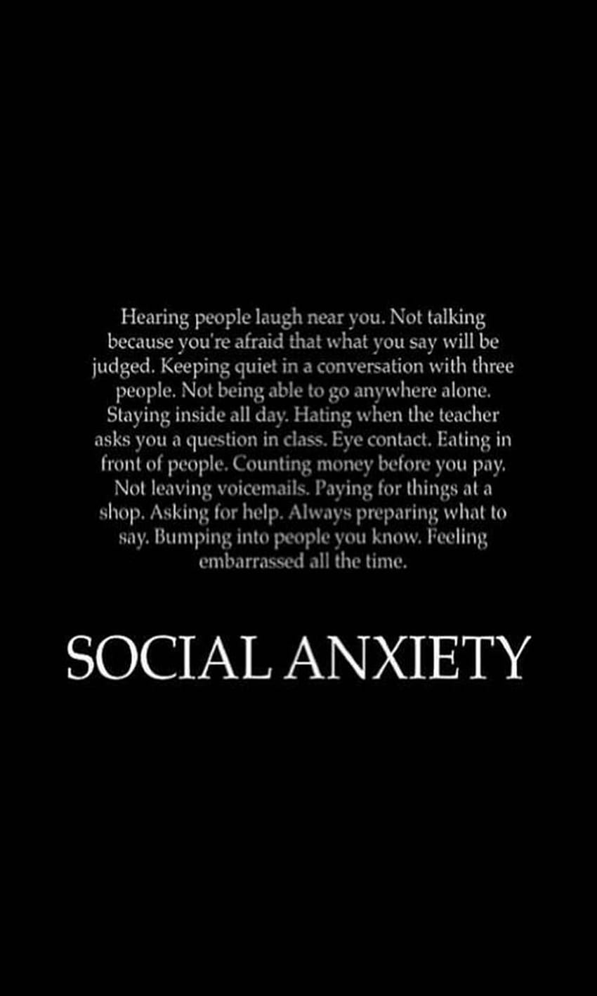 Social Anxiety by __KIKO__, depression and anxiety HD phone wallpaper