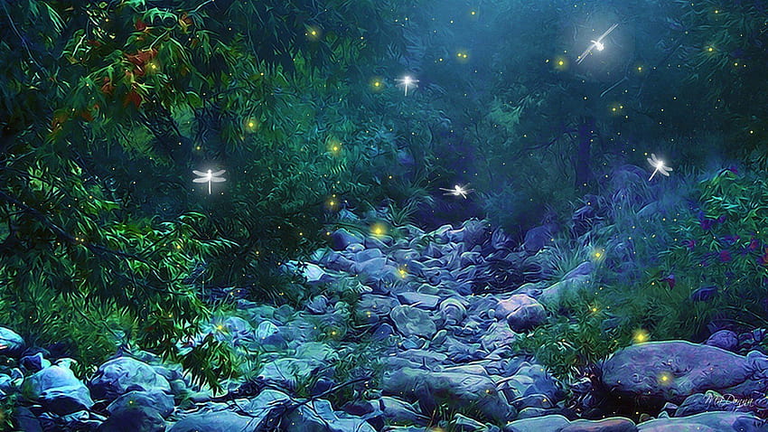 hutan impian tengah malam musim panas」的圖片搜尋結果 Wallpaper HD