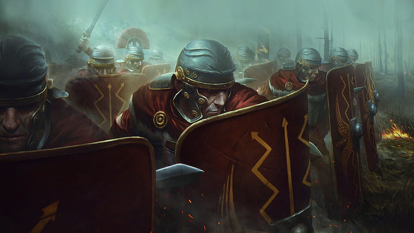 Soldado Militar Exército Escudo Blindado Arte Império Romano, exército romano papel de parede HD