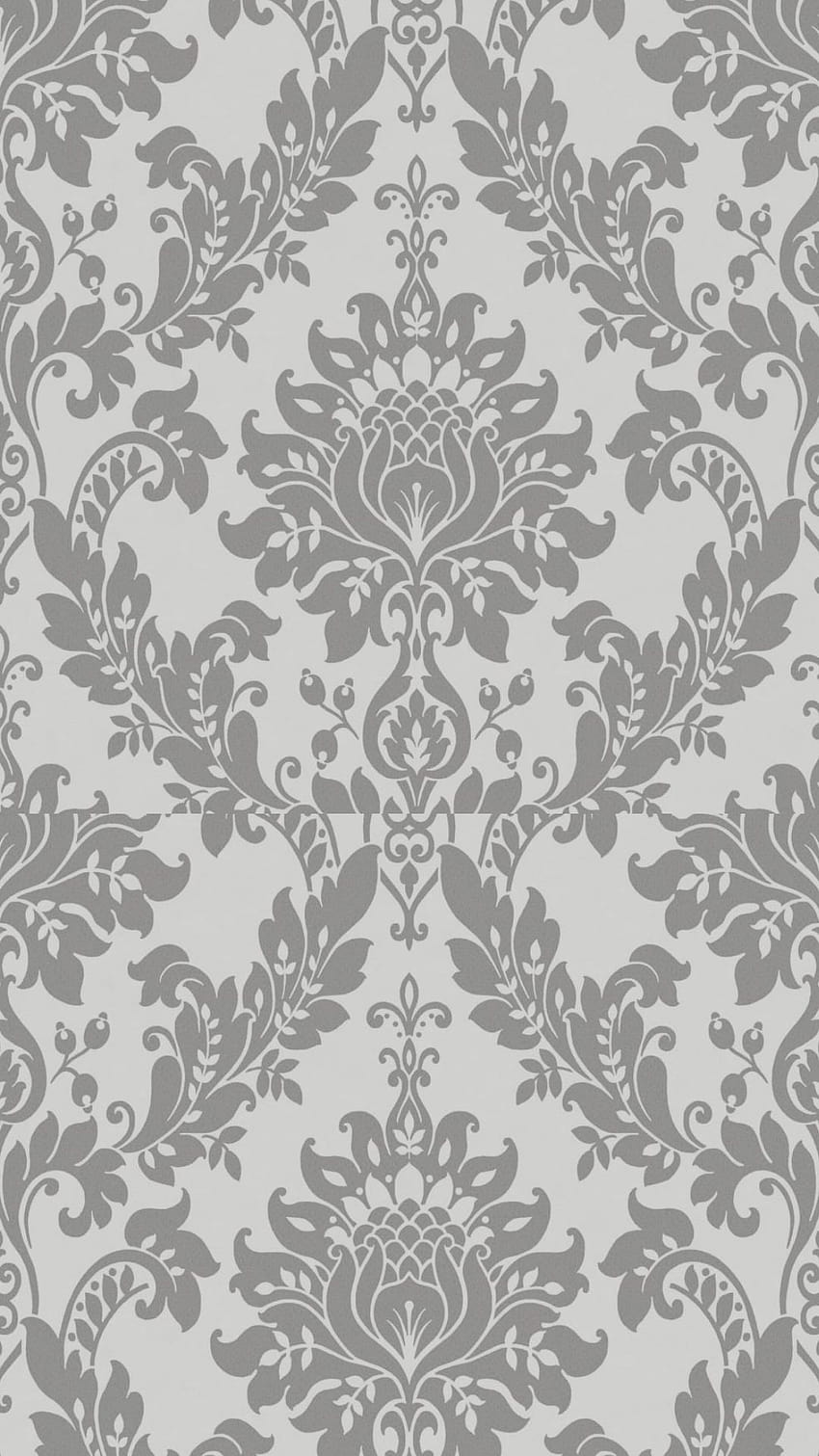 Clara Damask Dark Grey, grey pattern HD phone wallpaper