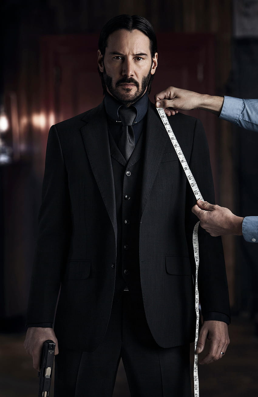 John Wick: Chapter 2 Keanu Reeves Men film Suit 3600x5550, john wick movie mobile HD phone wallpaper