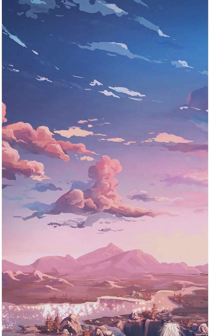 Aesthetic Pink Anime Top Aesthetic Pink Anime [1125x2436] for your , Mobile & Tablet, pink lofi HD phone wallpaper