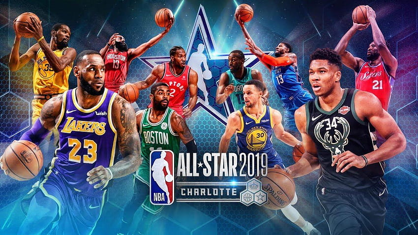 Rückblick auf das NBA-All-Star-Spiel 2019: Team Lebron vs. Team Giannis HD-Hintergrundbild