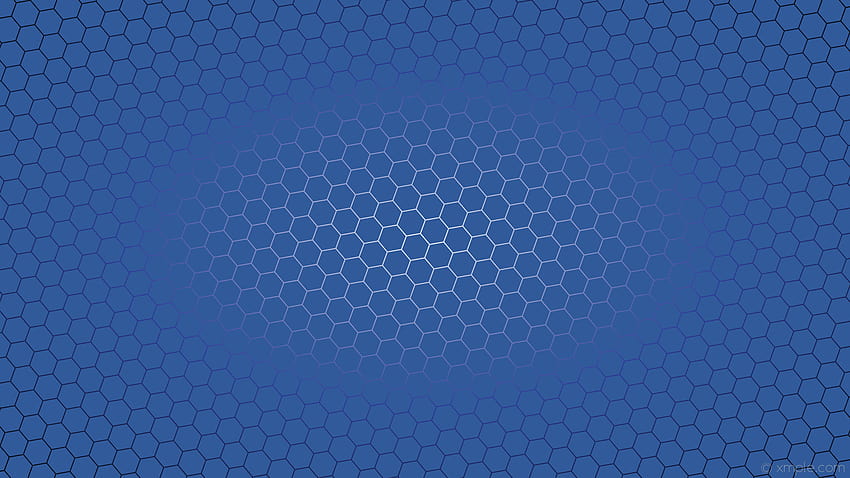Hitam Biru Hexagon Putih Azure Cahaya Gradien Wallpaper HD