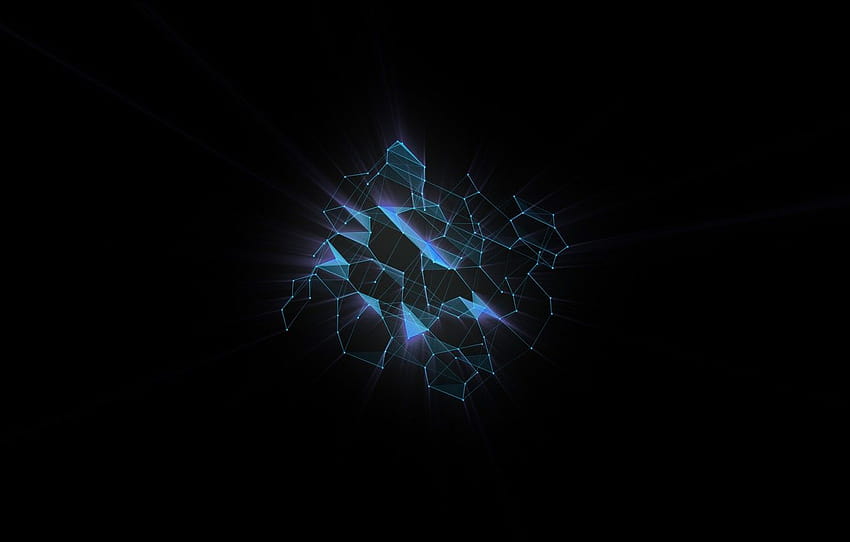space, abstract, minimalism, blue, black, future, plexus, abstract minimalism black HD wallpaper