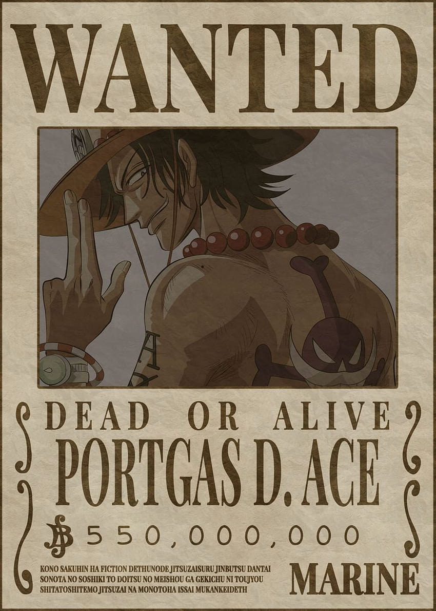 Ace Bounty Wanted Poster' Плакат от Мелвина Пул HD тапет за телефон