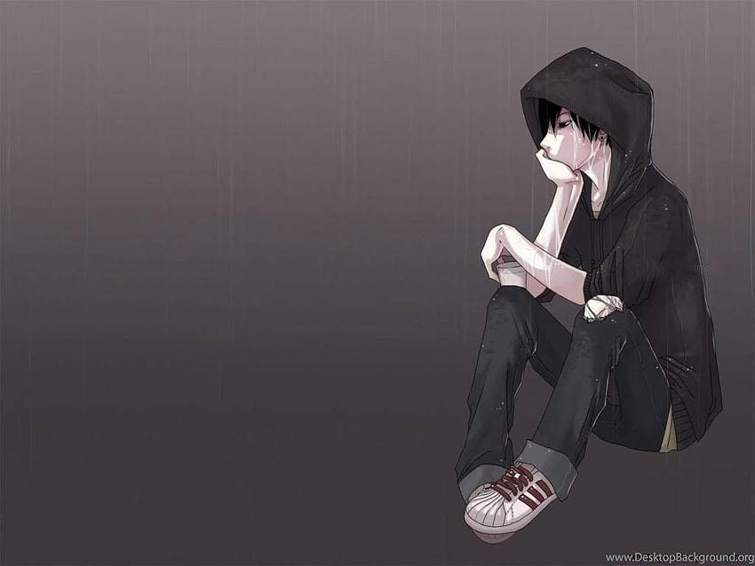孤独な悲しいアニメの女の子と男の子の背景, アニメの少年悲しい 高画質の壁紙