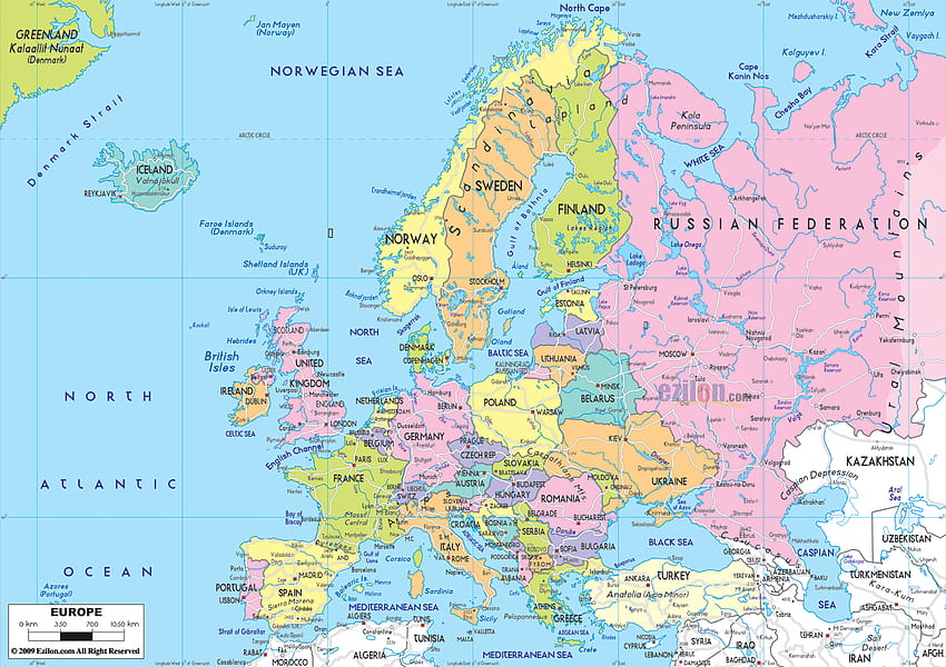 Galería de mapas de Europa, mapa de Europa fondo de pantalla