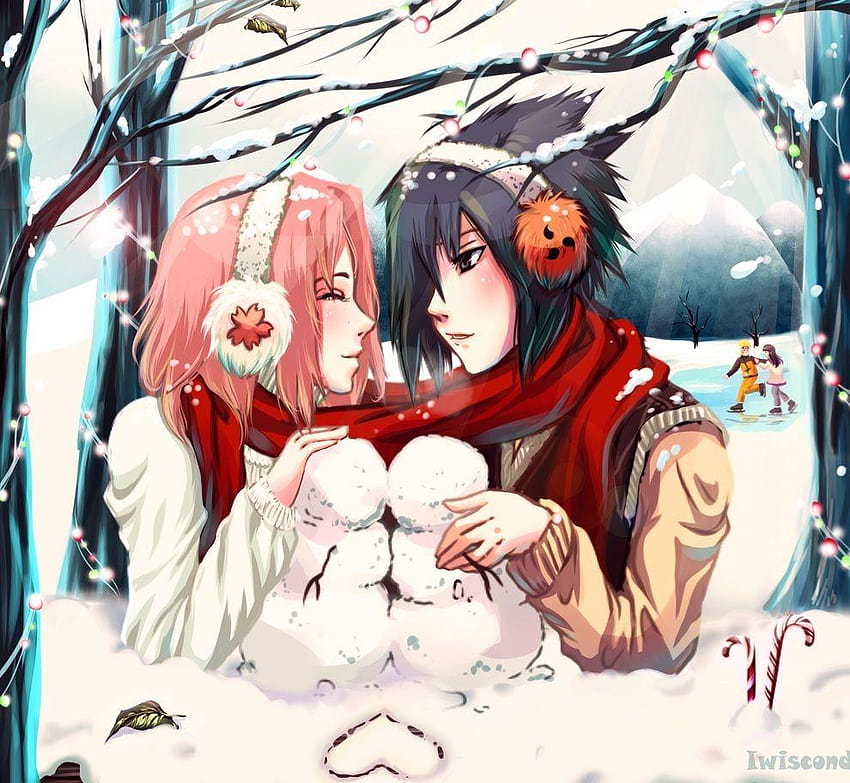 Naruto Shippuden Love Sakura X Sasuke Christmas by, naruto love anime HD wallpaper