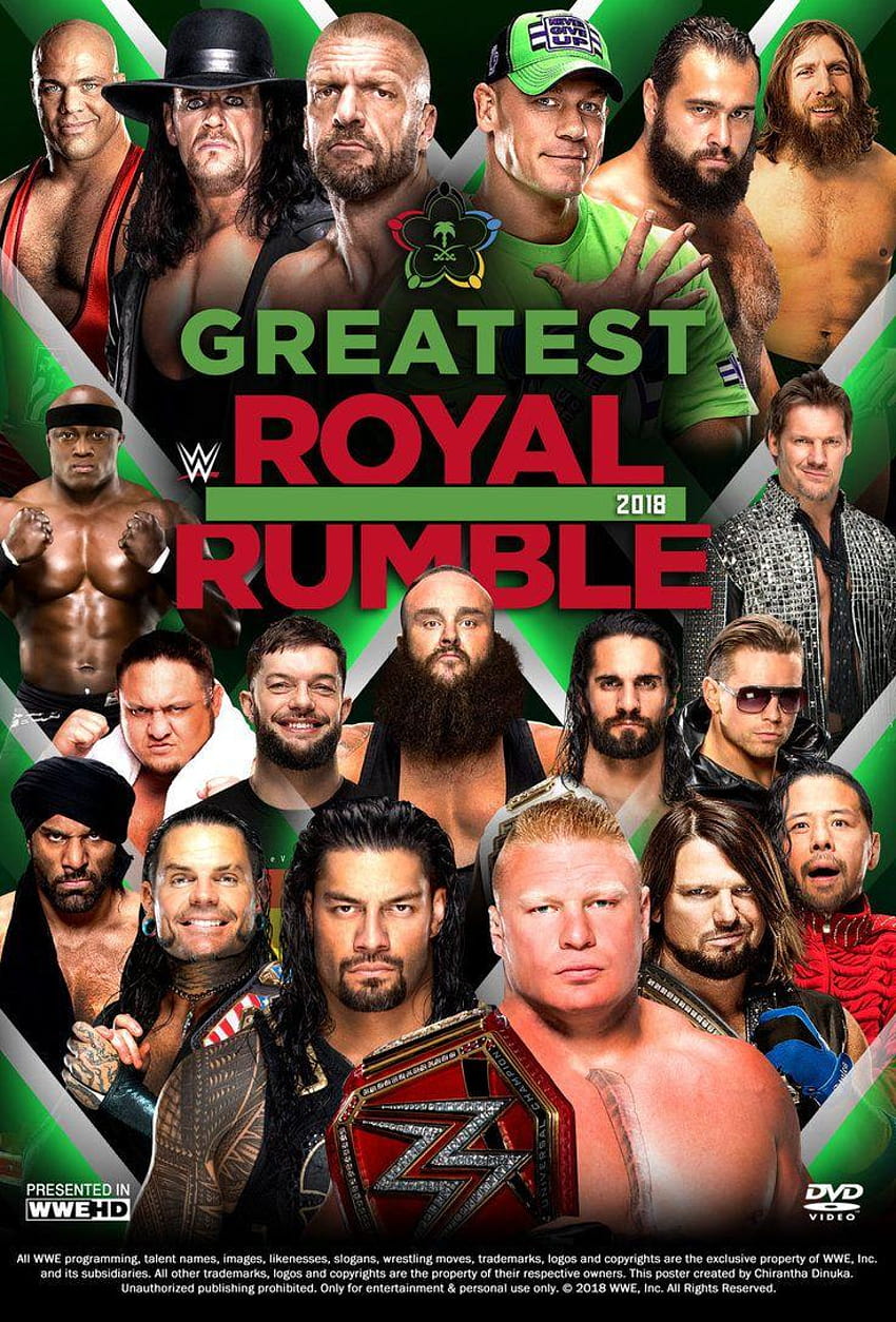 WWE Greatest Royal Rumble 2018 Poster by Chirantha HD phone wallpaper