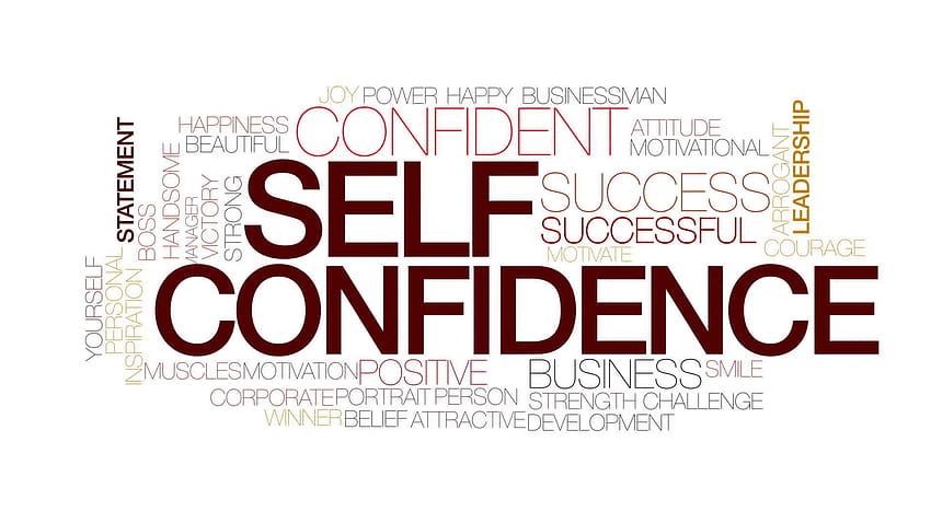 Self Confidence Animated Word Cloud, Text Design Animation วอลล์เปเปอร์ HD