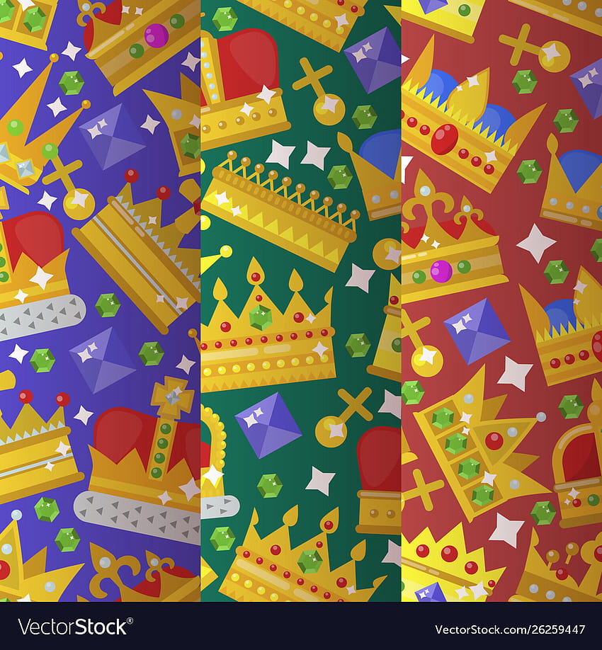 Goldene Edelsteinkrone für König, Königin und Prinz realistisch HD-Handy-Hintergrundbild