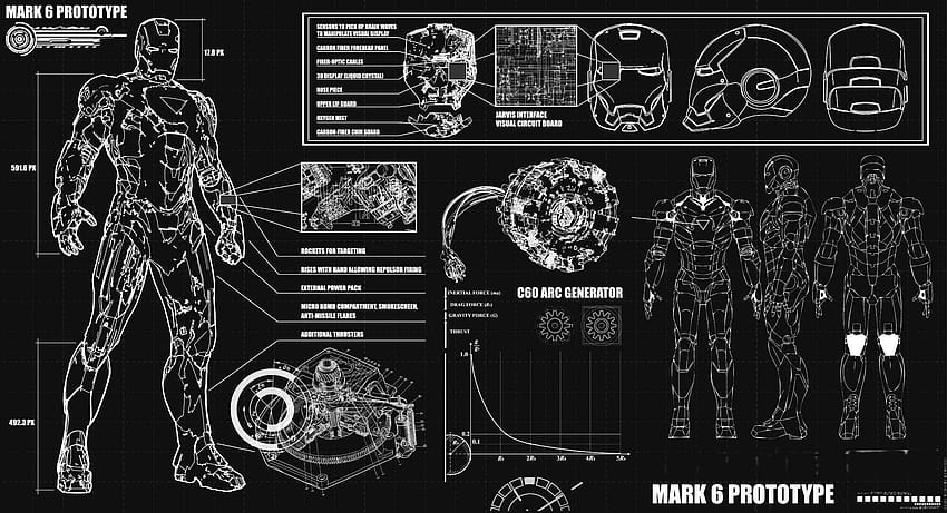 Schematics, iron man blueprint HD wallpaper