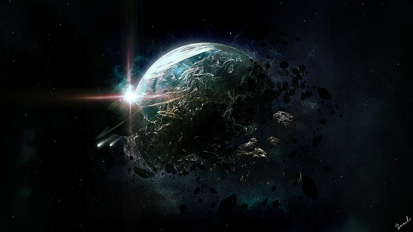 4 Planet Destruction, earth destroyed HD wallpaper