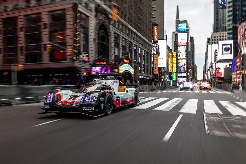 Here's the Porsche 919 on the Streets of New York City HD wallpaper