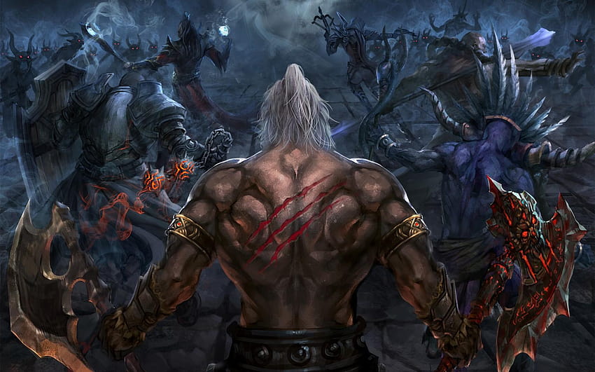 Diablo III Barbar: Yüksek Çözünürlük HD duvar kağıdı