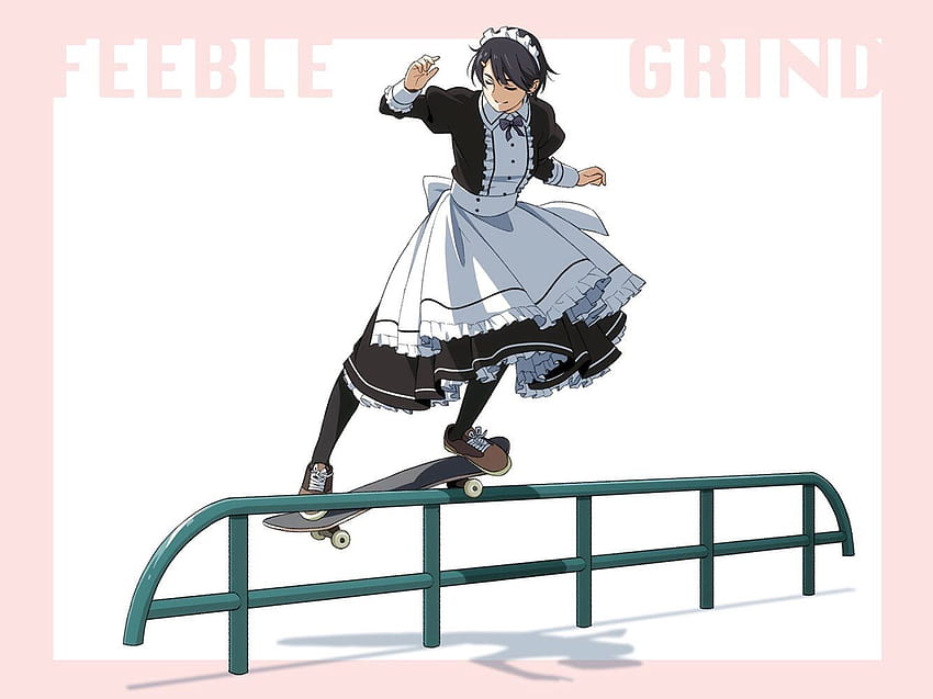 Premium Photo | Anime girl with a skateboard and a backpack walking on a  street generative ai