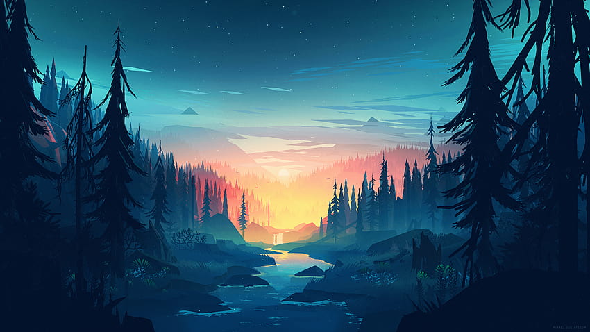 Animated Landscape, pc landscape HD wallpaper