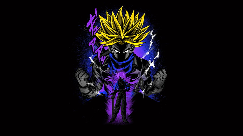 Son Goku , Dragon Ball Z, Anime series, Black background, AMOLED, , Graphics CGI, dark anime HD wallpaper