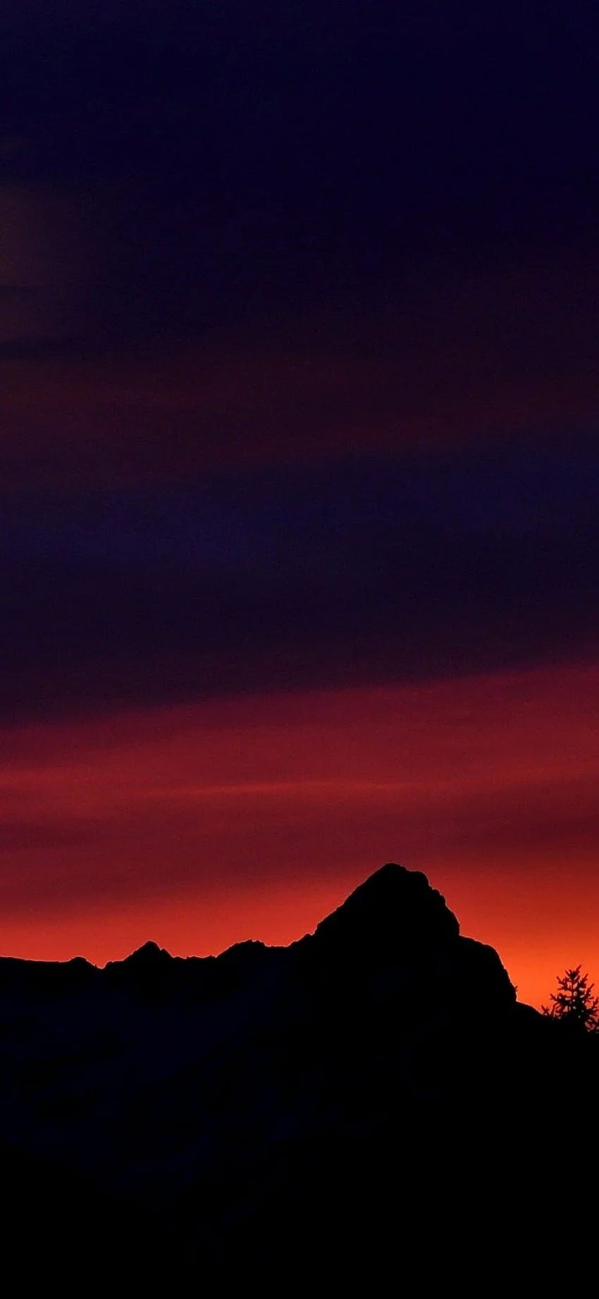 Afterglow Czarno-czerwony Amoled Sunset Android ⋆ Traxzee, Sunset Amoled Tapeta na telefon HD