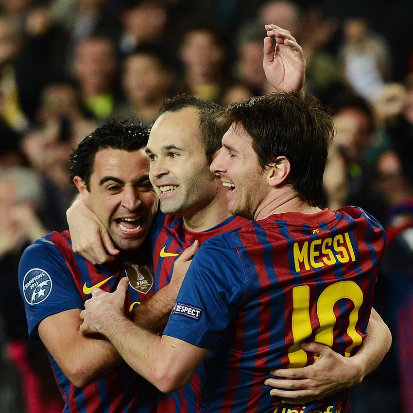 Messi, Xavi i Iniesta: jak długo Barca utrzyma ich razem, Messi Iniesta Xavi Tapeta na telefon HD