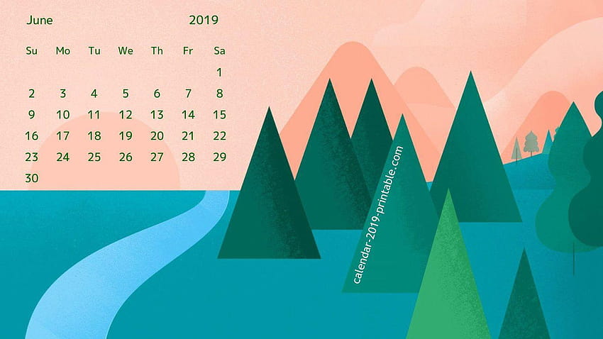 june 2019 calendar HD wallpaper