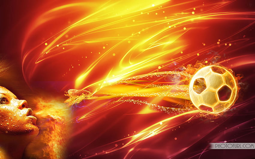 Animated For Windows 7, fire football HD wallpaper