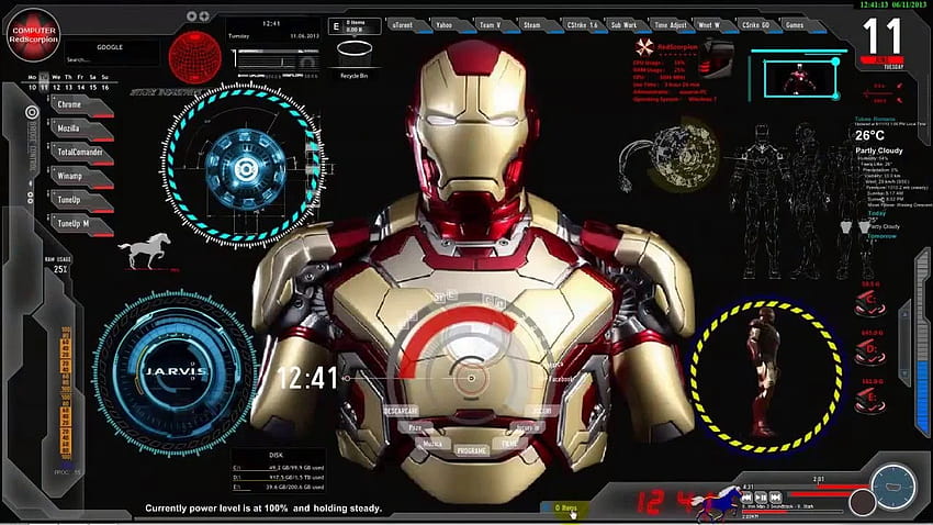 Iron Man Jarvis Live By Francisco Kelley, iron man en vivo fondo de pantalla