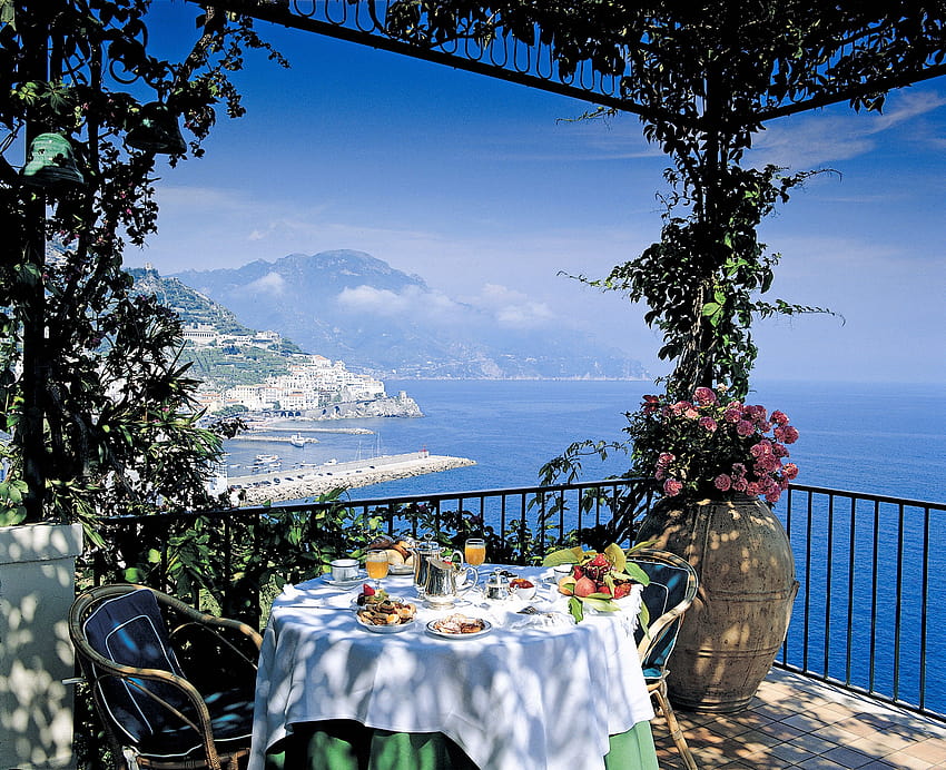 Other: Amalfi Coast Italy Veranda Gallery for 16:9 HD wallpaper