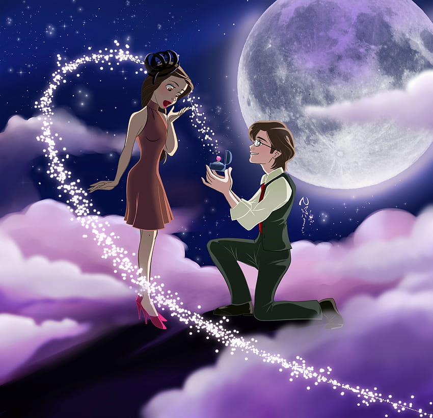 Will you marry me?, propose couple HD wallpaper