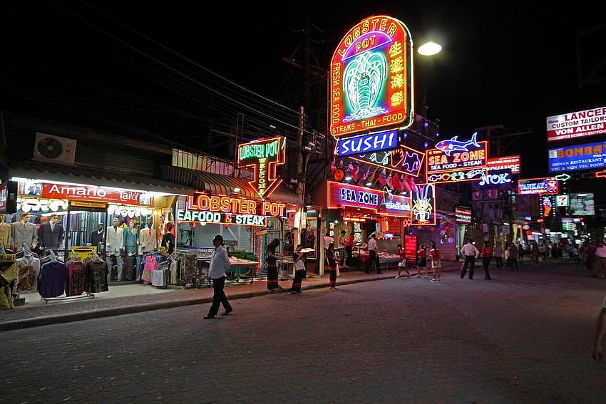 Rue piétonne de Pattaya Fond d'écran HD