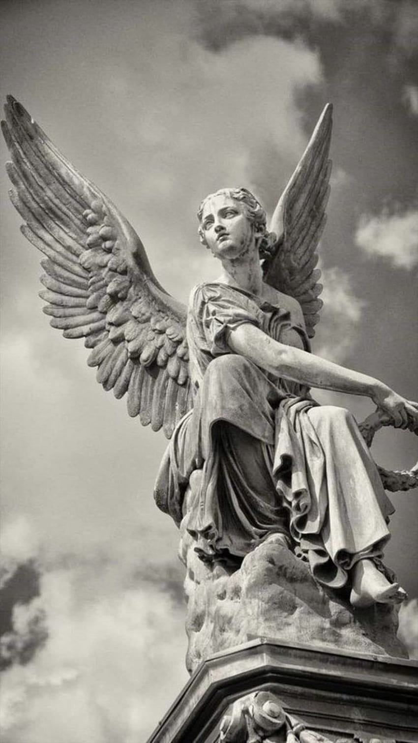 Fábio Victor on, posąg anioła Tapeta na telefon HD