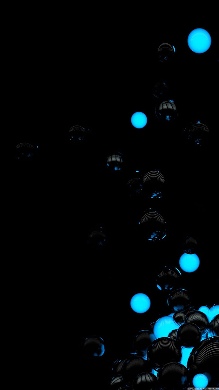 Pola Hitam Biru, hitam biru androïde Fond d'écran de téléphone HD