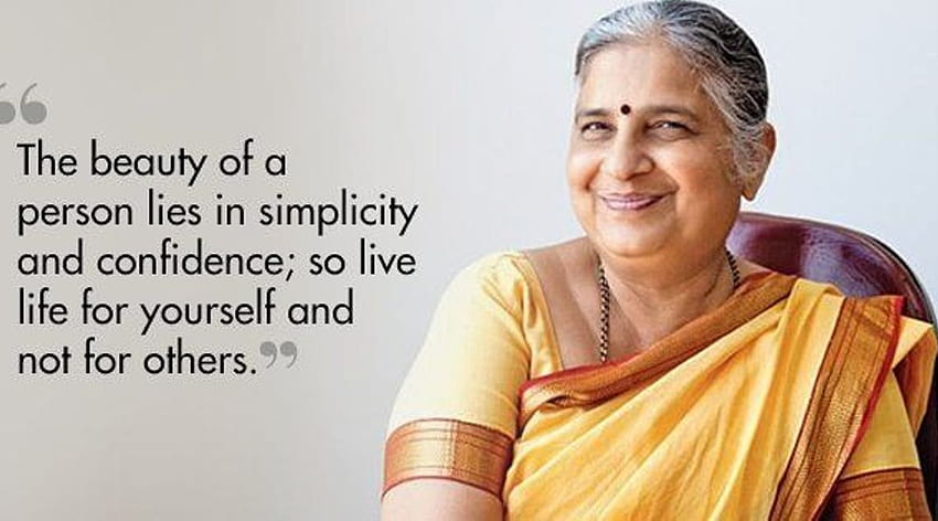 Vom Kauf eines Sari seit 21 Jahren bis zur Investition in Bücher – Sudha Murthy ist die Einfachheit in Person HD-Hintergrundbild