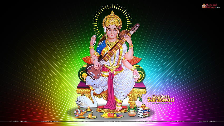 Goddess Saraswati, hindu god HD wallpaper