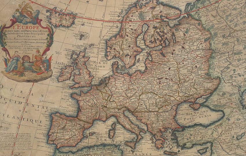 стари карти, стари карти, 1700 г., Карта ...goodfon, карта на европа HD тапет