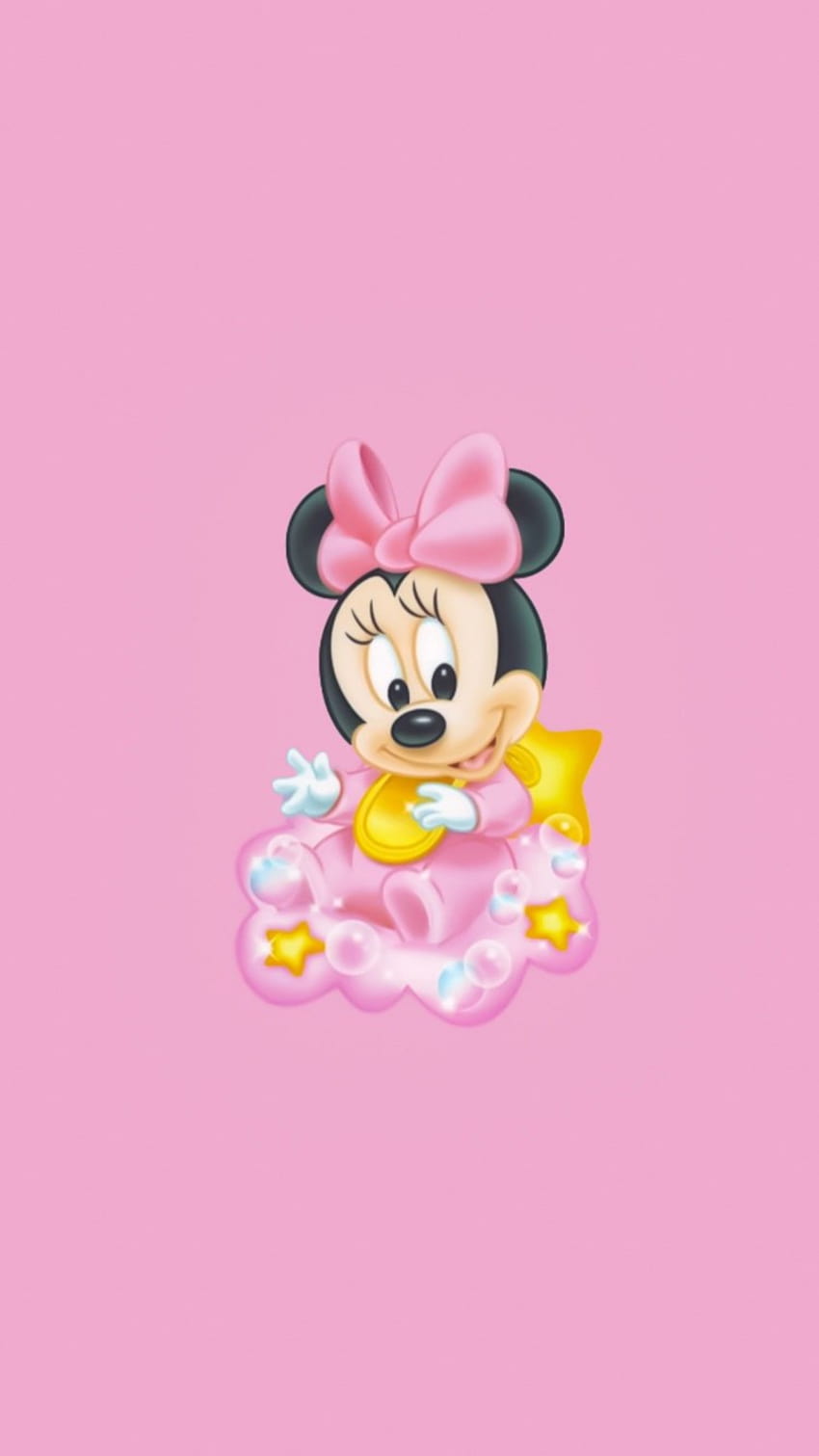 30 Mickey Mouse Disney Estética: Baby Minnie Mouse en silla amarilla, minnie disney iphone fondo de pantalla del teléfono