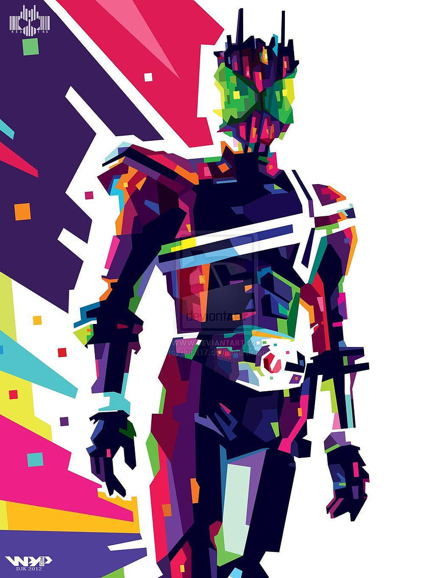 Kamen Rider Decade WPAP от dapit17.deviantart на @deviantART HD тапет за телефон